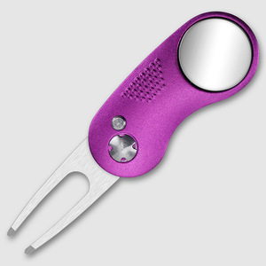 Herramienta Retráctil de Aleación de Zinc para Reparación de Divots de Golf con Botón Pop-up y Marcador Magnético de Bolas, Diseño Tipo Navaja PIN & PIN J010 - Product Image 5