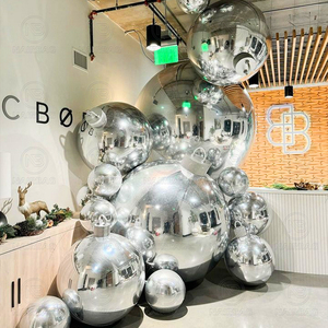Mirror <strong>Inflatable</strong> Balloon Christmas And Wedding Party Backdrop Decoration PVC Big Shiny <strong>Inflatable</strong> Mirror Balls - Product Image 1