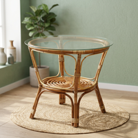 FLADEO Chaise de salon moderne en rotin fait main, bois durable, design asiatique, design modulaire, mobilier pour la maison, appartement, hôtel, villa