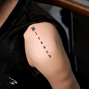 Tatouage temporaire gothique foncé, tatouage semi-permanent, imperméable, dure 2 semaines, tatouage réaliste à base de plantes pour le <span class=keywords><strong>bras</strong></span>, l'épaule - Product Image 4