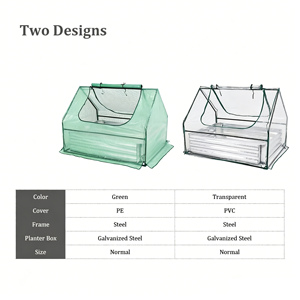 Galvanized Steel Raised <b>Planter</b> Kit Box Outdoor Metal Riased Garden Bed with 2 Zipper Doors Greenhouse - Product Image 6