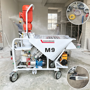 Nouvelle machine de pulvérisation de mortier de plâtre automatique à haute efficacité, machine de pulvérisation murale portable pour le plâtrage des murs intérieurs - Product Image 1