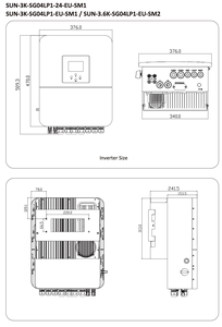 SUN-3/3,6/5/6K-SG04LP1-EU-SM1/2 Inversor híbrido Monofásico 3-6kW 2 MPPT con soporte de batería LV Inversor solar - Product Image 6