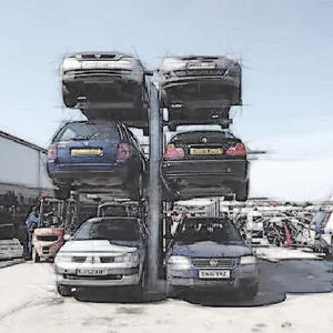 Rayonnage de stockage pour voitures en acier de récupération - Product Image 2