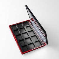 Palette de fards à paupières personnalisée 15 couleurs avec miroir, étui vide rectangulaire pour fards à paupières, palette de maquillage blush avec image 3D, vente en gros