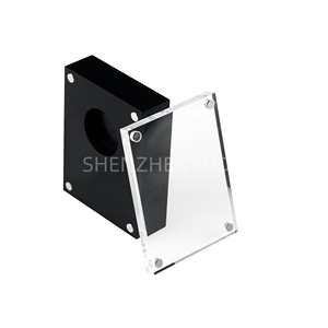 Đen Acrylic lỏng Kim Cương hộp từ <span class=keywords><strong>lucite</strong></span> trường hợp đồ trang sức rõ ràng đá quý Vòng hiển thị - Product Image 3