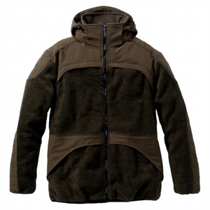 เสื้อแจ็คเก็ตกันลม ระบายอากาศได้ดี น้ำหนักเบา ผ้าไมโครฟลีซ/ซอฟต์เชลล์ แขนยาว มีฮู้ด สำหรับผู้ชาย เหมาะสำหรับการล่าสัตว์ในฤดูหนาว 100% - Product Image 1