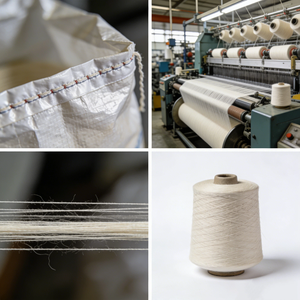 Fil à coudre 10S/3 pour sacs, fil 100% polyester, matériaux d'emballage, fil de fermeture pour sacs de riz/graines/haricots - Product Image 4