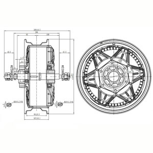 Nouveau kit moteur interplanétaire <span class=keywords><strong>QSMOTOR</strong></span> 12X3.5 pouces 72V 3000W 6000W Max 260 40H V4 avec contrôleur CJ72450 et accélérateur Z6 arrière couleur - Product Image 4