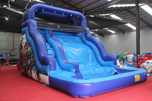 Toboggan aquatique gonflable géant WINSUN avec piscine pour parcs, fêtes d'enfants, locations de fêtes en extérieur et <span class=keywords><strong>vacances</strong></span> d'été - Product Image 2