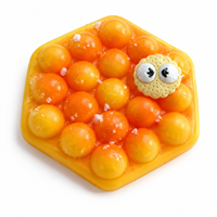 Jouet Squishy Floqué en Forme d'Aliments Frits, en TPR Souple, Fait Main, Balle à Presser DIY Mochi pour Enfants et Adultes, Anti-Stress et Apaisant pour le Bureau
