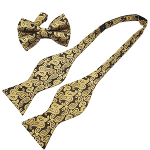Noeud papillon à motif paisley tendance à bas prix, vente chaude, OEM/ODM, 100% polyester, noeud papillon à nouer soi-même pour hommes, vente en gros - Product Image 1