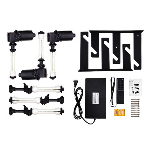 Photography 3-Roller Electric Motorized Background Support System with Wireless Remote Controller for Muslin, Paper Roll