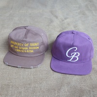 Topi Snapback Unisex Vintage Tanpa Struktur, 5 Panel, Kanvas Katun, Bordir Logo Merek Kustom Grosir Pabrik