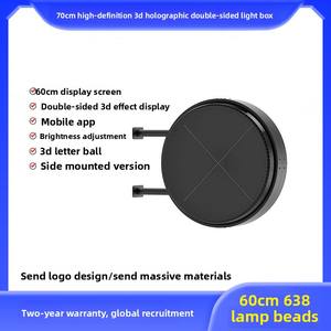 Letrero Luminoso <span class=keywords><strong>LED</strong></span> Holográfico 3D Redondo y Atractivo, Letrero Comercial para Montar en la Pared Interior de una Tienda - Product Image 5