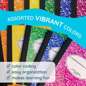 Quaderni personalizzati con copertina rigida da 48 pagine, rilegatura cucita, layout orizzontale ampio, agenda multicolore per la scuola e la scrittura - Product Image 4