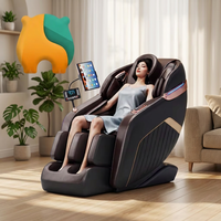 Fauteuil de massage intelligent à commande vocale IA, zéro gravité, avec rail SL, rouleaux 3D, shiatsu, chauffage et étirement lombaire