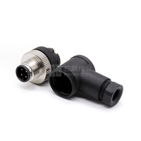 Connecteur M12 4 broches mâle à angle droit, connecteur circulaire Mini Din 4 broches