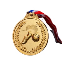 Médailles de compétition de Sports personnalisées avec ruban médaille de trophée Souvenir cadeaux médailles de Football en métal