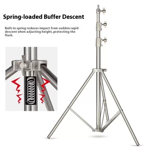 Pied de Lumière en Acier Inoxydable 2,8 M pour <span class=keywords><strong>Photo</strong></span> et Vidéo, Amorti par Ressort, Support Trépied Robuste - Product Image 4