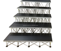 Plateforme de Scène Modulaire Pliante Portable en Alliage d'Aluminium et Contreplaqué, 48 pouces, Charge 750 kg, pour Mariages, Spectacles, Écoles