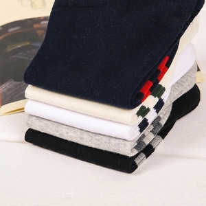 Men's Ankle <b>Socks</b> Two Stripe Solid Color <b>Polyester</b> Breathable Casual Summer Autumn - Product Image 2