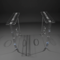 Pied de meuble en acrylique pour tables de salle à manger, de salon ou de restaurant - Design contemporain pour bureau à domicile et bar, support de table de style farmhouse