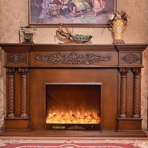 <span class=keywords><strong>Chimenea</strong></span> Eléctrica Contemporánea de <span class=keywords><strong>Madera</strong></span> Marrón con Marco de <span class=keywords><strong>Chimenea</strong></span> Falso de <span class=keywords><strong>Madera</strong></span> - Product Image 1