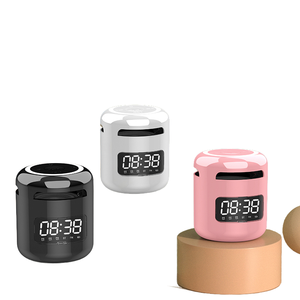 Haut-parleur portable mini sans fil Bluetooth V5.0 avec micro intégré, fonction horloge et lumière LED colorée pour <span class=keywords><strong>la</strong></span> <span class=keywords><strong>musique</strong></span> en extérieur (vente en gros) - Product Image 1