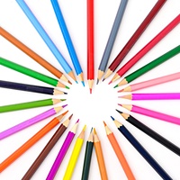 Ensemble de crayons de couleur 12/18/24 couleurs, crayons à base d'huile spéciaux pour les enfants, les élèves du primaire, les étudiants, fabrication en gros par le fabricant