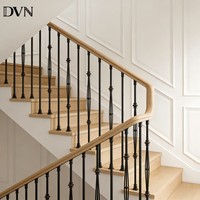 Balustres d'escalier en fer forgé DVN, couleur laiton antique brossé, design rétro en métal, balustres de balustrade en forme de panier, poteaux d'escalier en métal
