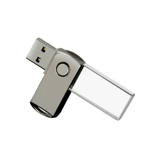 Usb Flash Drives Bulk Promo Gift Items 1 2 4 8 Gb factory price swivel crystal Pen Drives 32gig usb stick with 3D logo