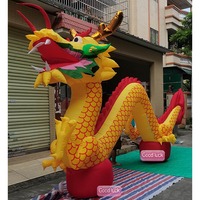 Ballon gonflable géant en forme de dragon chinois avec lumières LED, grands objets gonflables publicitaires en provenance de Chine