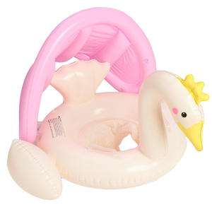Anneau de siège pare-soleil Swan pour bébés et tout-petits, flotteur de piscine avec auvent amovible, de 0 à 24 mois - Product Image 5