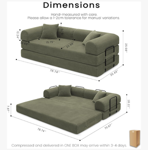 Corduroy Compressed <b>Sofa</b> in a Box High Quality One Seat Sectional <b>Sofa</b> Eco-Friendly Foldable <b>Floor</b> <b>Sofa</b> - Product Image 5