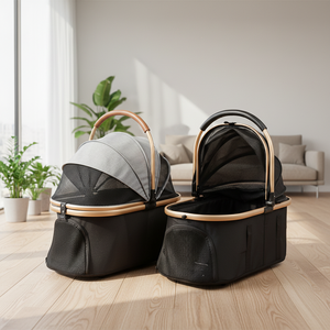 <span class=keywords><strong>Poussette</strong></span> de jogging pliable de haute qualité confortable et étanche 4 roues <span class=keywords><strong>pour</strong></span> chiens jumeaux et grands chats - Product Image 6