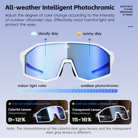WEST BIKING-Gafas fotocromáticas coloridas para ciclismo, gafas para deportes al aire libre, senderismo, protección para todo tipo de clima, gafas de sol para bicicleta