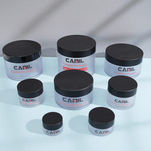 Envase cosmético PETG personalizado de 1oz, 2oz, 4oz, 6oz, 8oz, plástico negro mate para el cuidado de la piel, tarros vacíos para crema de ojos y cara con tapas - Product Image 6