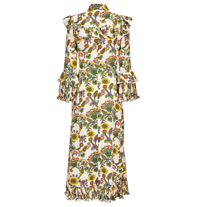 Casuales <span class=keywords><strong>de</strong></span> moda <span class=keywords><strong>de</strong></span> camisa <span class=keywords><strong>de</strong></span> cuello V vestido volantes Floral impresión falda <span class=keywords><strong>de</strong></span> manga larga <span class=keywords><strong>de</strong></span> Navidad Fiesta <span class=keywords><strong>Vestidos</strong></span> <span class=keywords><strong>de</strong></span> Cóctel Maxi - Product Image 6
