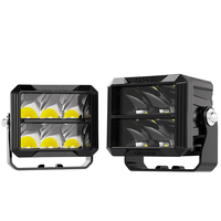 Lampe de travail LED personnalisée 30W 4x4 tout-terrain Spot à LED ambre Lumière LED Cube Pods Feux de jour LED DRL antibrouillard pour VTT