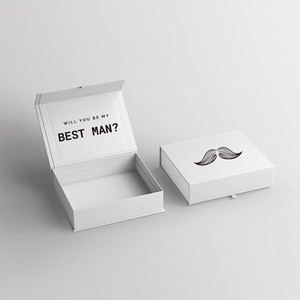 Caixa de presente artesanal para damas de honra, embalagem branca de luxo bonita de 7.8x7x3.1 polegadas com fecho magnético para damas de honra - Product Image 4