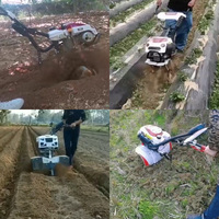Mini motoculteur essence portable marche ferme sarcleuse rotative charrue agricole cultivateur jardin moto motoculteur