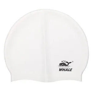 Großhandel WHALE White Farbe Bade kappe Mix Farben 100% Silikon CAP-103