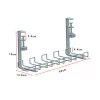 Organisateur de câbles de cuisine en métal réglable, support de rangement pliable à un seul niveau, solution de gestion des câbles facile à utiliser
