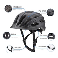 Casque de cyclisme sur route Cross-border New Brim Light avec coque en PC et doublure EPS, unisexe adulte