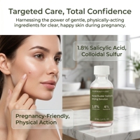 Lotion séchante pour les boutons pour peaux grasses avec des ingrédients exfoliants doux et personnalisation de la marque
