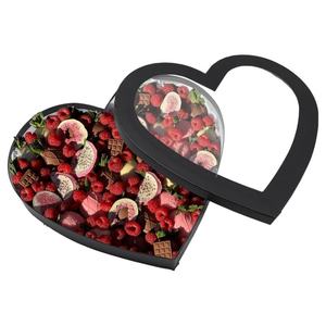 Emballage en carton pour la Saint-Valentin et la fête des mères, grande boîte cadeau en forme de cœur avec couvercle à fenêtre - Product Image 1