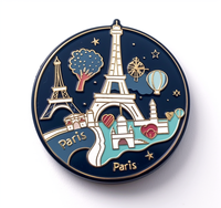 Nueva llegada personalizada Popular 2d 3D Metal Francia imanes de nevera regalo de recuerdo imán de nevera