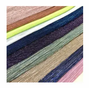 Tela de Malla Elástica Brillante con Purpurina Metálica Dorada Ecológica, Tejido Elástico Brillante con Efecto Arrugado y Plisado con Lurex - Product Image 1