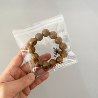 Pochette à bijoux en PVC sac de rangement de bijoux transparent en plastique auto-scellant sac à fermeture éclair pour bague boucle d'oreille Bracelet Bracelet